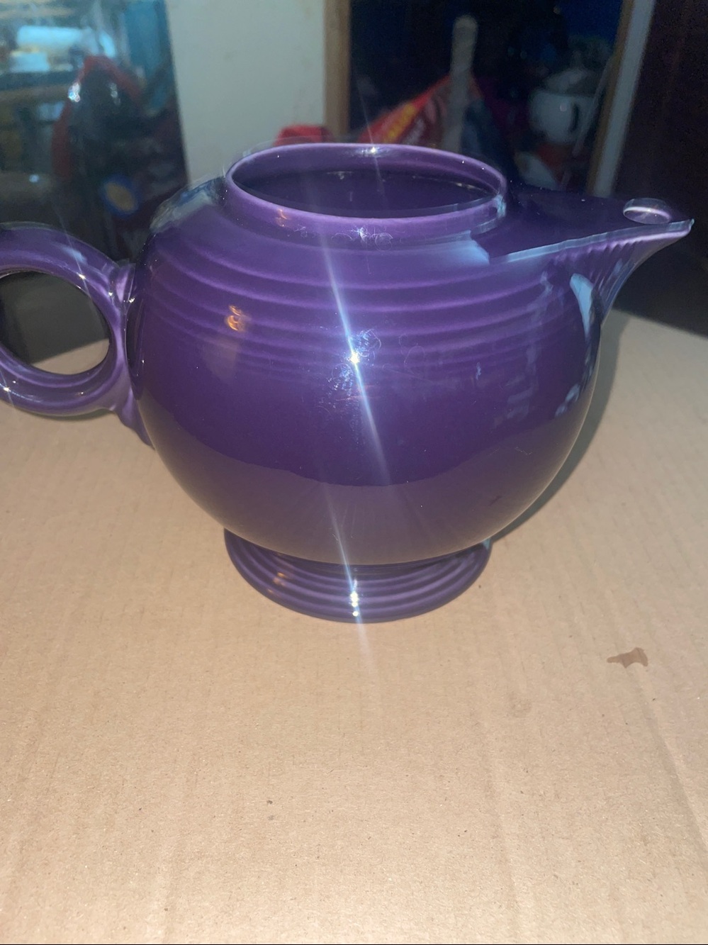 Purple Ceramic teapot
